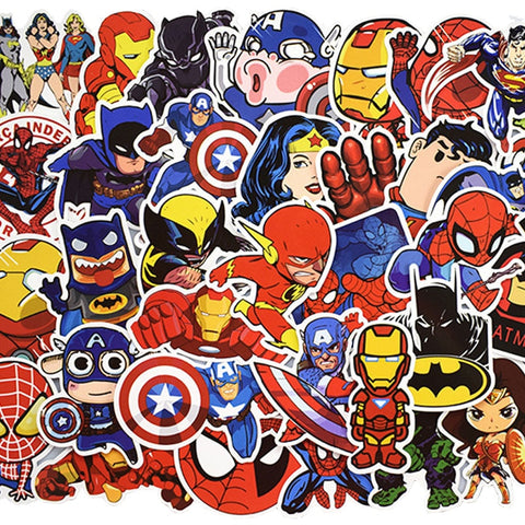 50Pcs Super Hero Stickers