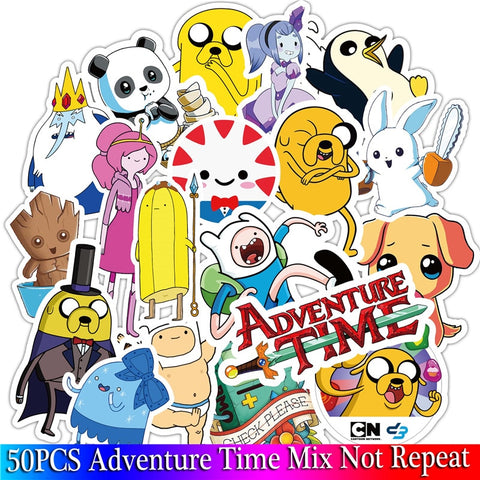 50 Pcs Adventure Time Cartoon Sticker
